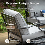 Metal Patio Chairs Set of 2 with 5.75" Extra Thick Cushion - Photo 5