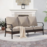 Metal Patio Furniture Sofa with 5.75" Extra Thick Cushion - Photo 1