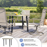 42" Round Patio Dining Table for 4, All-Weather Metal Patio Table with Umbrella Hole - Photo 3