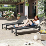 Crestlive Products Lounge Chair Outdoor Set of 2, Aluminum Pool Chaise Lounge Chairs - Photo 8