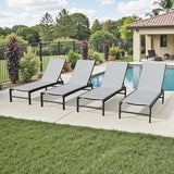 Crestlive Products Chaise Lounge Chair Outdoor Set of 4, Adjustable 5 Positions Pool Lounge Chairs - Photo 1