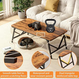 Folding Coffee Table, No Assembly Low Coffee Table, Floor Table Desk for Sitting on The Floor - Photo 5