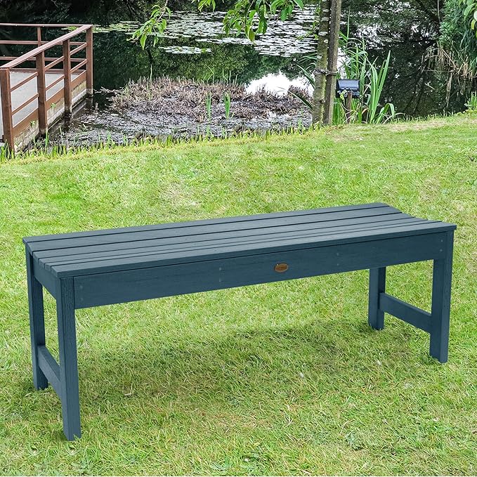 highwood Lehigh Backless Bench, 4 Feet, Nantucket Blue