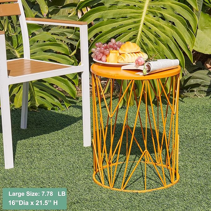 Y&M Set of 3 Stacking Coffee Table for Living Room, Patio Side Table, Indoor End Tables for Bedroom - Photo 3
