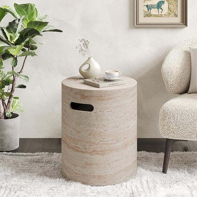 Christopher Knight Home Jaym 18.5" H Indoor Outdoor Accent Side Table, Patio Decorative End Table - Photo 3
