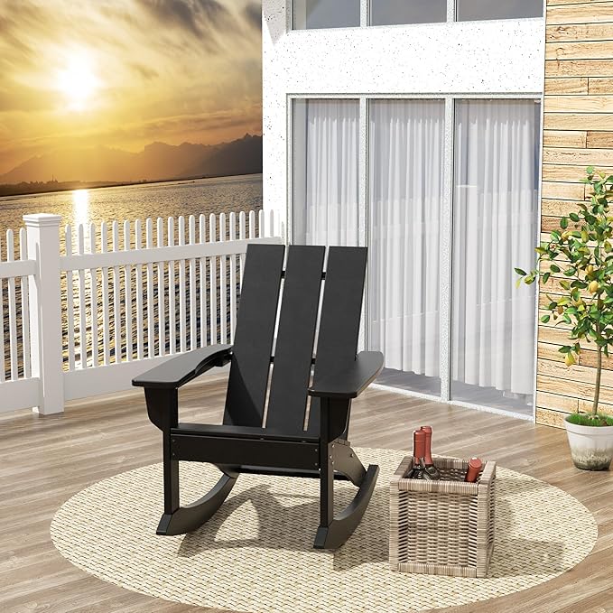 Costaelm Outdoor Adirondack Chair, All Weather Resistant Lawn Chairs Balcony Chair and Fire Pit Chairs - Photo 2