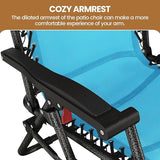 Yaheetech Zero Gravity Recliners Outdoor Adjustable Folding Reclining Lounge Chairs w/Pillows - Photo 6