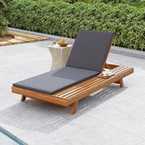 Merax Chaise Lounge Chair Set with Adjustable Backrest & Flat Storage Surface - Photo 1