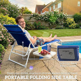 Outsunny Tanning Chair with Face Hole, Side Table - Photo 4