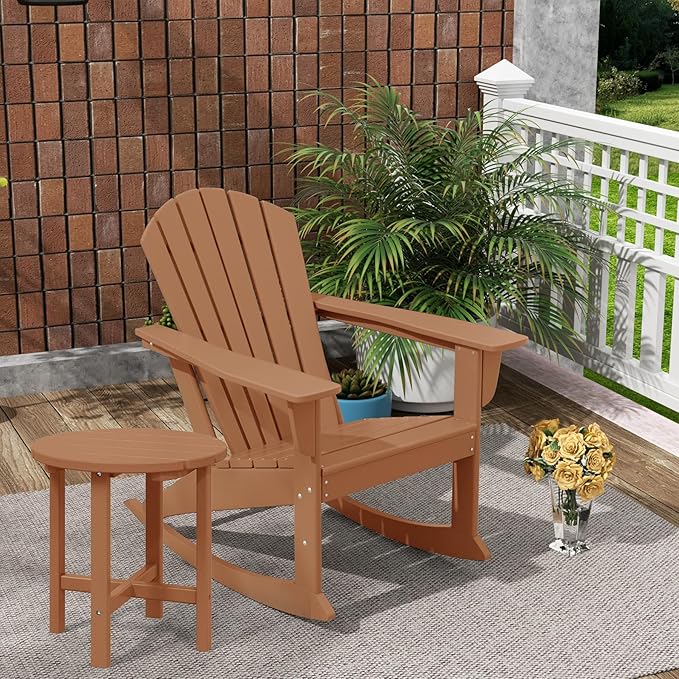 Costaelm Outdoor Adirondack Chair, All Weather Resistant Lawn Chairs Balcony Chair and Fire Pit Chairs - Photo 7