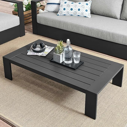 Modway Tahoe Aluminum Outdoor Patio Coffee Table in Gray