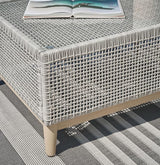 Signature Design by Ashley Seton Creek Casual Resin Wicker Outdoor Coffee Table with Tempered Glass Tabletop - Photo 9