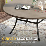 VICLLAX 60" Outdoor Round Patio Table for Lawn Garden - Photo 6