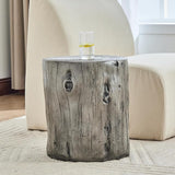 Christopher Knight Home Pawn 17" H MGO Outdoor Side Table with Tree-Stump Design - Photo 7