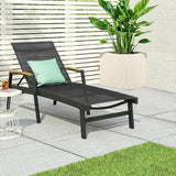 Christopher Knight Home Patio Aluminum Chaise Lounge, Adjustable Mesh Chaise Lounge, 5 Position Back Recliner - Photo 1