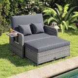 Tangkula Patio Rattan Daybed with 4-Level Adjustable Backrest - Photo 2