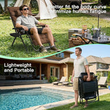 Amopatio Oversized Zero Gravity Chair, 29''W Reclining Camping Lounge Chair Upgraded Lock and Footrest, Cup Holder - Photo 9