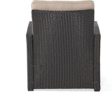 Christopher Knight Home Sanger Outdoor Club Chair with Cushions - Wicker - Dark Brown/Beige - Photo 8