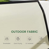 Patio Outdoor Glider Bench, High Backrest and Breathable Mesh Fabric, Yard Porch Loveseat, Outside Rocking Swing Chair - Photo 5