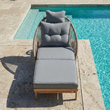 Patio Chaise Lounge Chairs, Oversized Lounge Chair Outdoor with Cushions, Patio Lounger Chairs with Wheels - Photo 3
