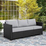 Rattaner Outdoor Furniture Outdoor Couch Patio Furniture 3-seat Sofa Deep Seat High Backrest with Waterproof Cover and - Photo 3