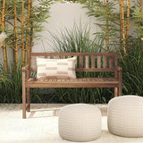 Linon Acorn Chandler Finished Acacia Wood Outdoor Bench - Photo 7