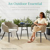 Best Choice Products Set of 2 Patio Dining Chairs, Outdoor Seating for Backyard, Poolside, Balcony w/Woven Wicker Design - Photo 4