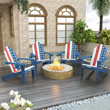 LUE BONA HDPS Adirondack Chairs Set of 2, Fire Pit Outdoor Chair Weather Resistant with Cup Holder - Photo 1