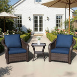 Outdoor Chairs with Side Table, Patio Wicker Chairs - Photo 1