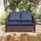 3 Pieces Outdoor Patio Conversation Set, 55" Couch, 2 Chairs - Photo 8