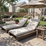 Christopher Knight Home Tory Acacia Wood Chaise Lounge Chair Outdoor Set of 2, Poolside Sun Lounger Recliner - Photo 4