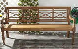 Safavieh Patio Collection Martin Adirondack Acacia Wood Bench, Natural - Photo 2