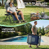 Amopatio Zero Gravity Reclining Patio Chair XL Foldable Lounge Chair with Removable Cup Holder/Headrest/Footrest 500LBS - Photo 7