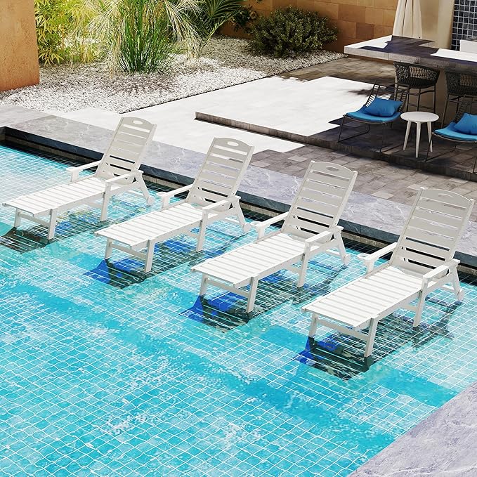 Domi Outdoor Chaise Lounge Chairs Set of 4 - Photo 1