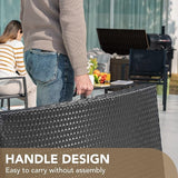Devoko Patio Chaise Lounge Sets Outdoor Rattan Adjustable Back 3 Pieces Cushioned Patio Folding Chaise Lounge with - Photo 4