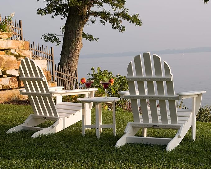 POLYWOOD PWS214-1-SG Classic Adirondack Chair Seating Set in Slate Grey