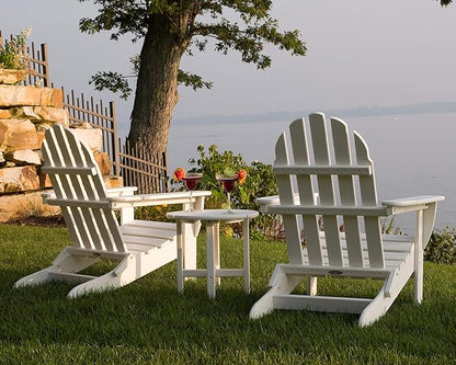 POLYWOOD PWS214-1-SG Classic Adirondack Chair Seating Set in Slate Grey