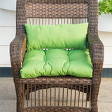 QILLOWAY Patio Cushions, 5 Piece Set - Outdoor Wicker Seat Cushions for Loveseat/Bench, All Weather, Green - Photo 4