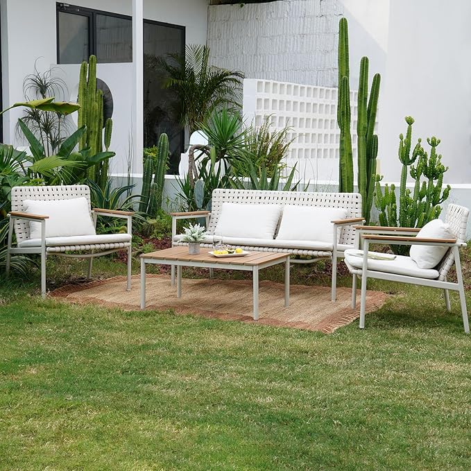 Grand patio 4-Piece Oversized Aluminum Patio Furniture Set - Photo 8