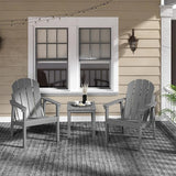 Adirondack Chair Set of 8, All Weather HDPE Fire Pit Chairs, Oversized Plastic Adirondack Chair for Outdoor, Balcony - Photo 2