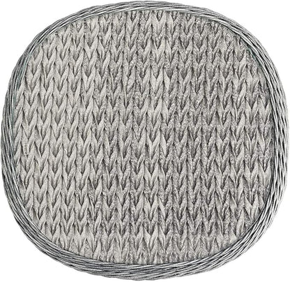 Modway Endeavor Wicker Rattan Aluminum Glass Outdoor Patio Side End Table in Gray