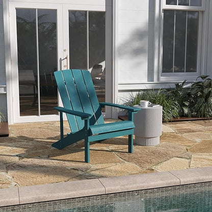 Taylor & Logan Charlestown All-Weather Poly Resin Wood Adirondack Chair in Sea Foam