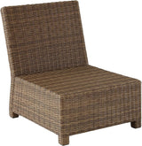 Crosley Furniture Bradenton Armless Outdoor Sectional Chair, Wicker Patio Chairs for Porch, Deck, Backyard - Photo 4