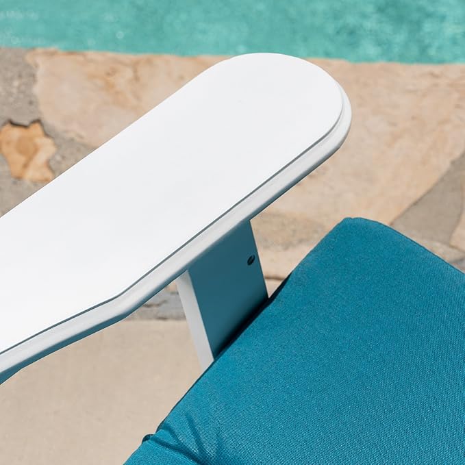 Christopher Knight Home 304702 Adirondack Chairs, Set of 4, White + Dark Teal