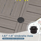 DIFY 63" Round Outdoor Patio Dining Table for 8-10 - Photo 6