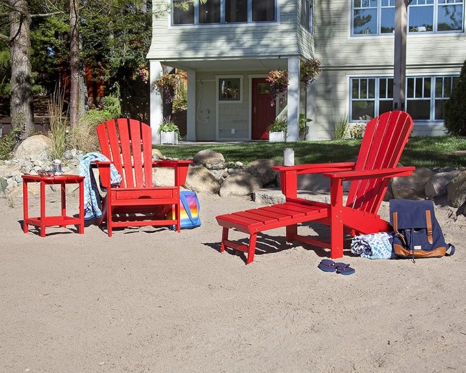 POLYWOOD® Palm Coast Ultimate Adirondack 3-Piece Set in Tangerine