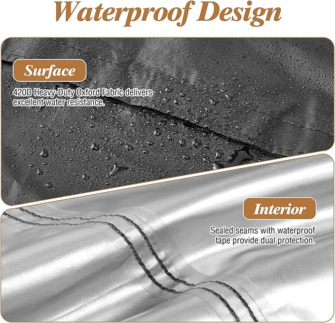 Kasla Porch Swing Seat Cover, Waterproof Swing Covers for Outdoor Patio Swings & Garden Hammock Glider & Hanging Swing - Photo 6