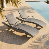 OVENTA Outdoor Wicker Patio Chaise Lounge Chair Set of 2 - Photo 1