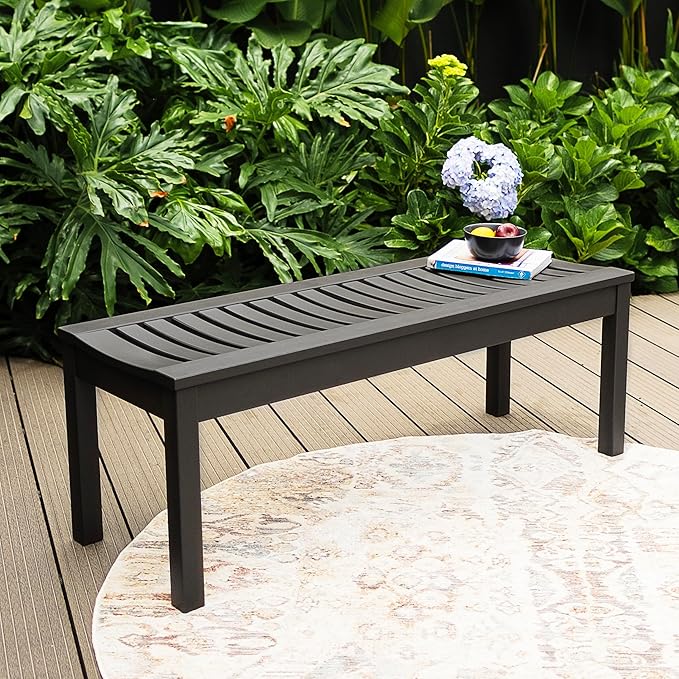 Cambridge Casual Arie Solid Wood Outdoor Patio Garden Backless Bench