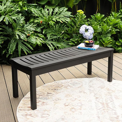 Cambridge Casual Arie Solid Wood Outdoor Patio Garden Backless Bench